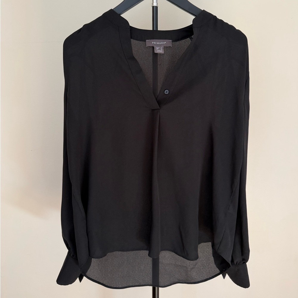 NWT Primary Black Sheer Blouse